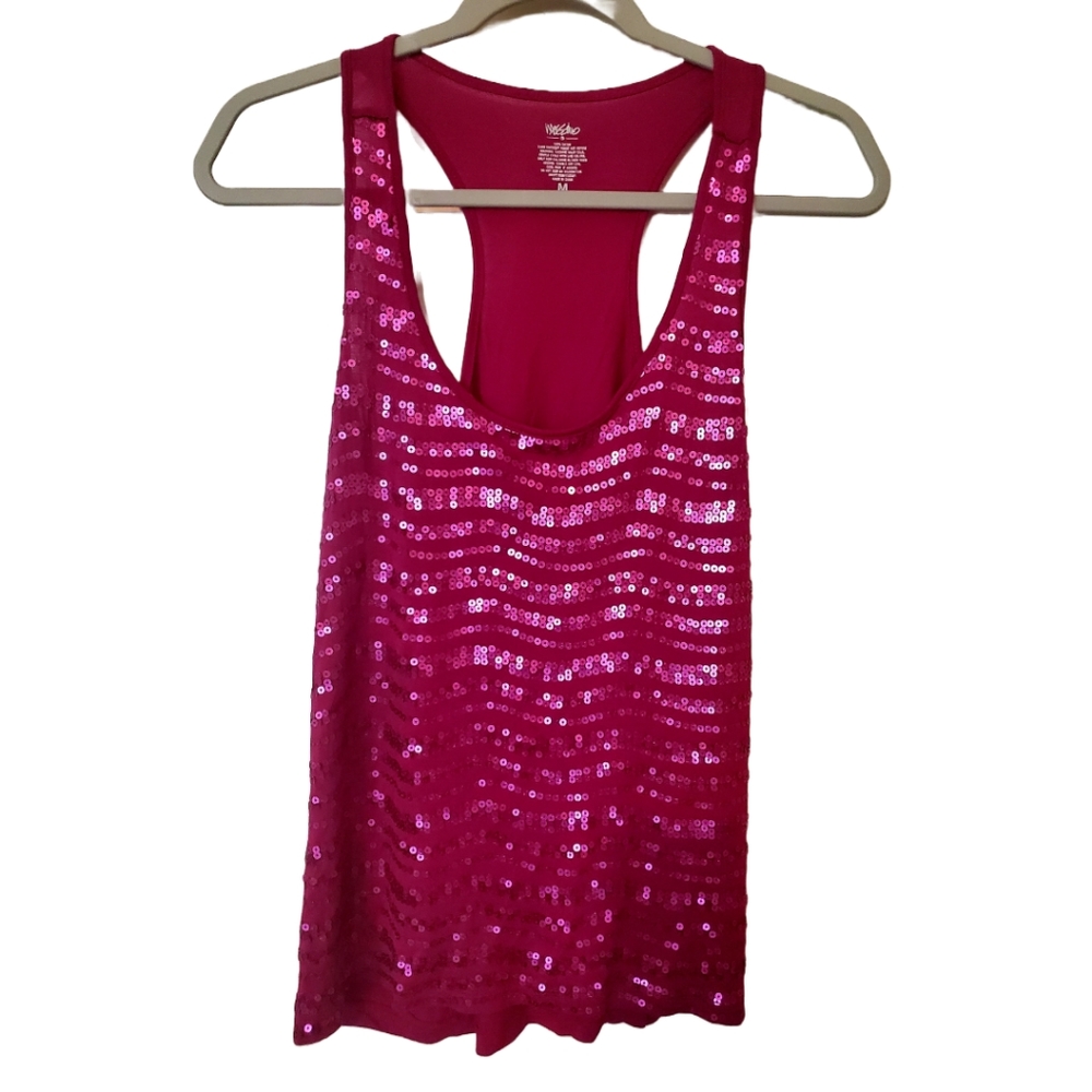Sequin tank top Mossimo Women's medium magenta purple pink